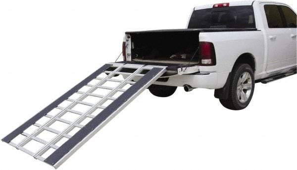 Erickson Manufacturing - 84" Long x 54" Wide, 1,500 Lb Capacity, Foldable Truck Ramp with Wear Boards - Aluminum, For All Vehicles - A1 Tooling