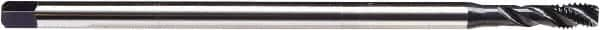 Emuge - #8-36 UNF, 3 Flute, NE2 Finish Cobalt, Spiral Flute, Extension Pulley Tap - Semi-Bottoming Chamfer, 4.9" OAL, 1/2" Thread Length, 2B/3B Class of Fit - A1 Tooling