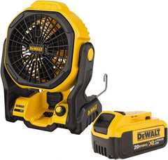 DeWALT - 7" Blade, 500 Max CFM, Cordless Fan - 20 Volts, 3 Speed - A1 Tooling