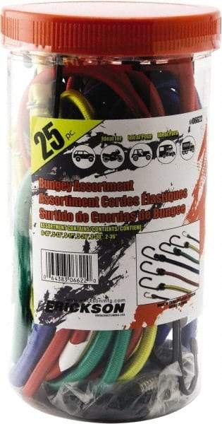 Erickson Manufacturing - Bungee Cord with S Hook - 10, 13, 18, 24, 30, 36" OAL, Red/Blue/Green/Yellow - A1 Tooling