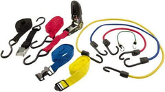 Erickson Manufacturing - Bungee Cord with S Hook - 18, 24, 36" OAL, Red/Blue/Green/Yellow - A1 Tooling