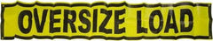 Erickson Manufacturing - Vinyl Oversized Load Banner - 18" Wide x 84" Long, Yellow & Black, For Use with Trucks - A1 Tooling