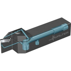 Walter - External Thread, 33mm Max Cut of Depth, 4mm Min Groove Width, 150mm OAL, Right Hand Indexable Grooving Cutoff Toolholder - 34 Seat Size, 3/4" Shank Height x 3/4" Shank Width, GX34 Insert Style, G1011 Toolholder Style, Series G1011 - A1 Tooling