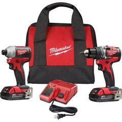 Milwaukee Tool - 18 Volt Cordless Tool Combination Kit - Includes Brushless Compact Drill/Driver & Brushless 1/4" Impact Driver, Lithium-Ion Battery Included - A1 Tooling