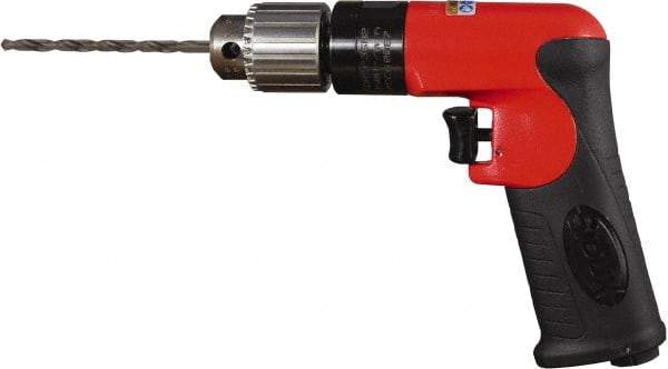 Sioux Tools - 1/4" Keyed Chuck - Pistol Grip Handle, 3,000 RPM, 12 LPS, 0.5 hp, 90 psi - A1 Tooling