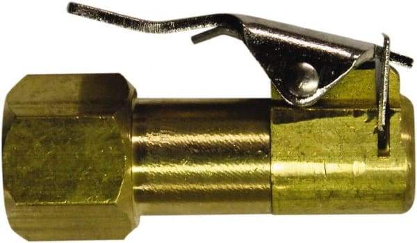 Milton - 150 Max psi Closed Check Brass Air Chuck - Clip On Chuck, 1/4 FNPT - A1 Tooling