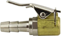 Milton - 150 Max psi Closed Check Brass Air Chuck - Clip On Chuck, 1/4 Barbed - A1 Tooling