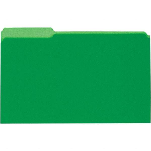 UNIVERSAL - 9-5/8 x 14-3/4", Legal, Green, File Folders with Top Tab - 11 Point Stock, 1/3 Tab Cut Location - A1 Tooling