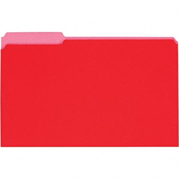 UNIVERSAL - 9-5/8 x 14-3/4", Legal, Red, File Folders with Top Tab - 11 Point Stock, 1/3 Tab Cut Location - A1 Tooling