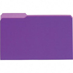 UNIVERSAL - 9-5/8 x 14-3/4", Legal, Violet, File Folders with Top Tab - 11 Point Stock, 1/3 Tab Cut Location - A1 Tooling