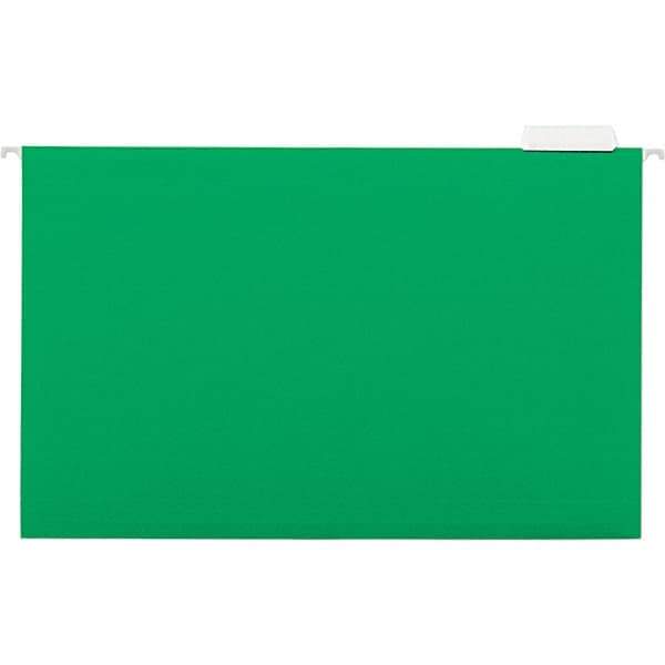 Universal One - 9-5/8 x 14-3/4", Legal, Bright Green, Hanging File Folder - 11 Point Stock, 1/5 Tab Cut Location - A1 Tooling