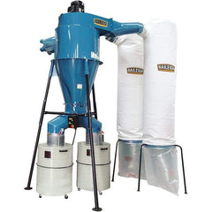 Baileigh - 1µm, 440 Volt Pedestal Mount Dust Collector - 85" Long x 65" Deep x 148" High, 4" Connection Diam, 6,000 CFM Air Flow, 17" Static Pressure Water Level - A1 Tooling