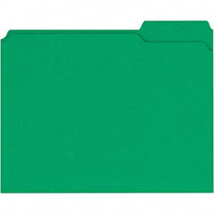 Universal One - 9-5/8 x 11-3/4", Letter Size, Green, File Folders with Top Tab - 11 Point Stock, 1/3 Tab Cut Location - A1 Tooling