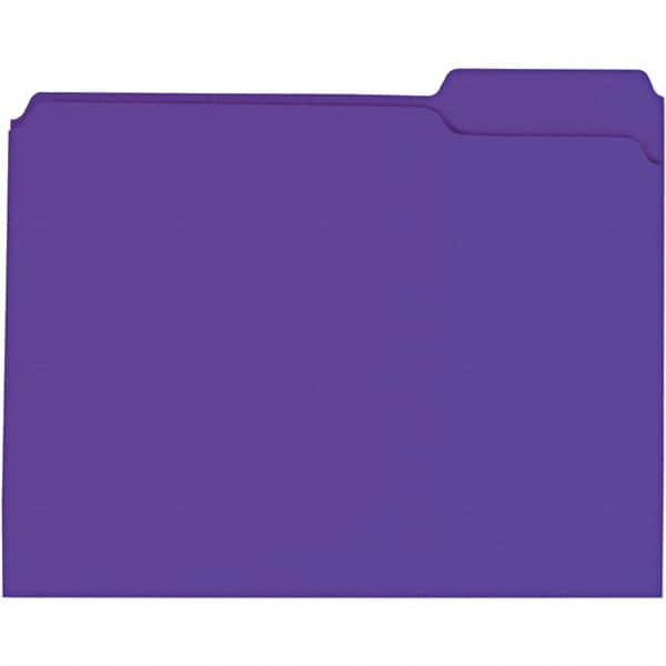 Universal One - 9-5/8 x 11-3/4", Letter Size, Violet, File Folders with Top Tab - 11 Point Stock, 1/3 Tab Cut Location - A1 Tooling