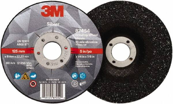 3M - Depressed-Center Wheels Wheel Diameter (Inch): 5 Wheel Thickness (Decimal Inch): 0.2500 - A1 Tooling