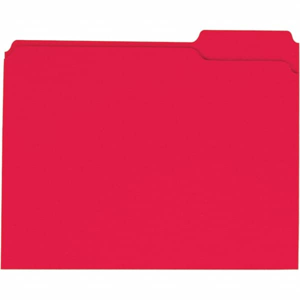 Universal One - 9-5/8 x 11-3/4", Letter Size, Red, File Folders with Top Tab - 11 Point Stock, 1/3 Tab Cut Location - A1 Tooling