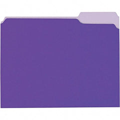 UNIVERSAL - 9-5/8 x 11-3/4", Letter Size, Violet, File Folders with Top Tab - 11 Point Stock, 1/3 Tab Cut Location - A1 Tooling