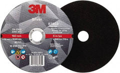 3M - 6" Ceramic Cutoff Wheel - 0.045" Thick, 7/8" Arbor, Use with Angle Grinders - A1 Tooling