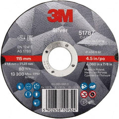 3M - 6" Ceramic Cutoff Wheel - 0.045" Thick, 7/8" Arbor, Use with Angle Grinders - A1 Tooling