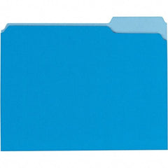 UNIVERSAL - 9-5/8 x 11-3/4", Letter Size, Blue, File Folders with Top Tab - 11 Point Stock, 1/3 Tab Cut Location - A1 Tooling