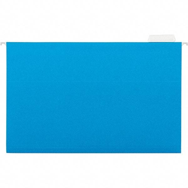 Universal One - 9-5/8 x 14-3/4", Legal, Blue, Hanging File Folder - 11 Point Stock, 1/5 Tab Cut Location - A1 Tooling