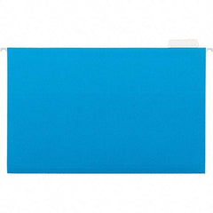 Universal One - 9-5/8 x 14-3/4", Legal, Blue, Hanging File Folder - 11 Point Stock, 1/5 Tab Cut Location - A1 Tooling