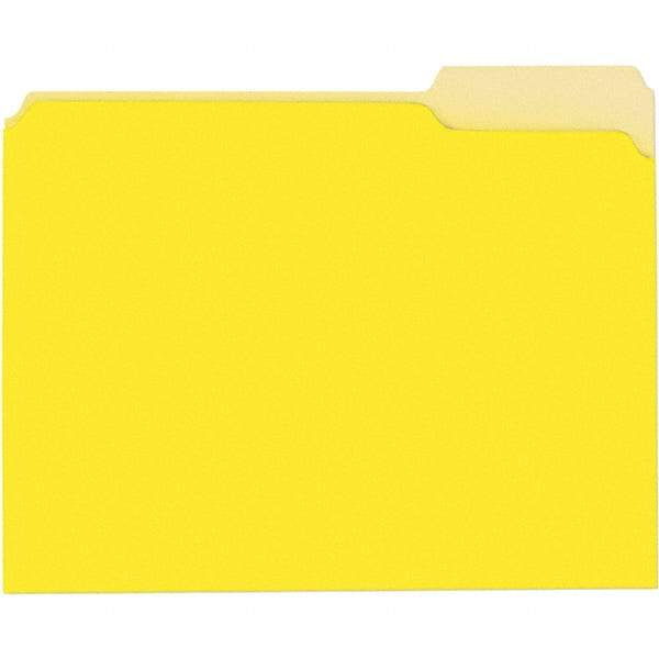 UNIVERSAL - 9-5/8 x 11-3/4", Letter Size, Yellow, File Folders with Top Tab - 11 Point Stock, 1/3 Tab Cut Location - A1 Tooling