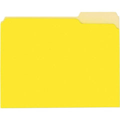 UNIVERSAL - 9-5/8 x 11-3/4", Letter Size, Yellow, File Folders with Top Tab - 11 Point Stock, 1/3 Tab Cut Location - A1 Tooling