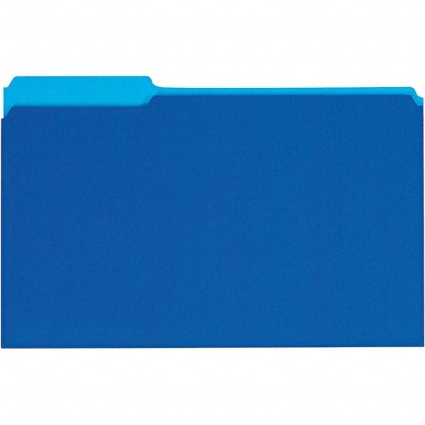 UNIVERSAL - 9-5/8 x 14-3/4", Legal, Blue, File Folders with Top Tab - 11 Point Stock, 1/3 Tab Cut Location - A1 Tooling