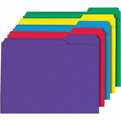 Universal One - 9-5/8 x 11-3/4", Letter Size, Assorted Colors, File Folders with Top Tab - 11 Point Stock, 1/3 Tab Cut Location - A1 Tooling