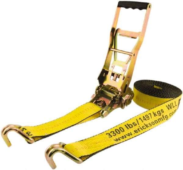 Erickson Manufacturing - 40' Long x 2" Wide, 10,000 Lb Basket Capacity, Polyester & Steel Web Sling - Yellow - A1 Tooling