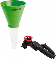 OEM Tools - 16 oz Capacity Plastic Funnel with Clamp - 3-3/4" Straight Spout, Green & Clear - A1 Tooling