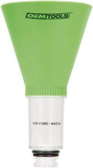 OEM Tools - 16 oz Capacity Plastic Funnel - 5" Mouth OD, 3-3/4" Straight Spout, Green & Clear - A1 Tooling