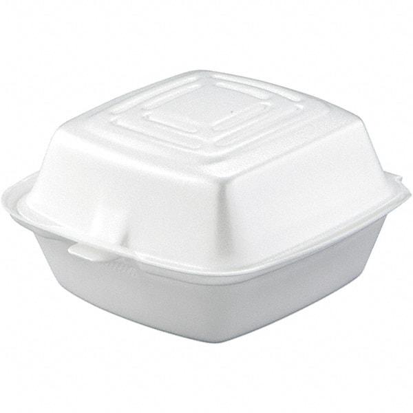 DART - 5-1/2 x 5-3/8 x 2-7/8" Foam Carryout Food Container - White - A1 Tooling