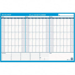 AT-A-GLANCE - 1 Sheet, 36 x 24", Erasable Wall Calendar - White & Blue - A1 Tooling