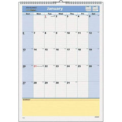 AT-A-GLANCE - 12 Sheet, 12 x 17", Wall Calendar - Blue & Yellow - A1 Tooling