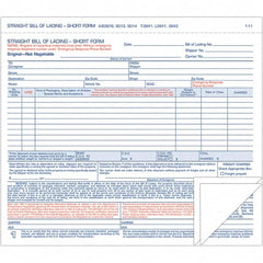 TOPS - 250 Sheet, 7-7/16 x 8-/2", Hazardous Material Short Forms - Blue & White - A1 Tooling