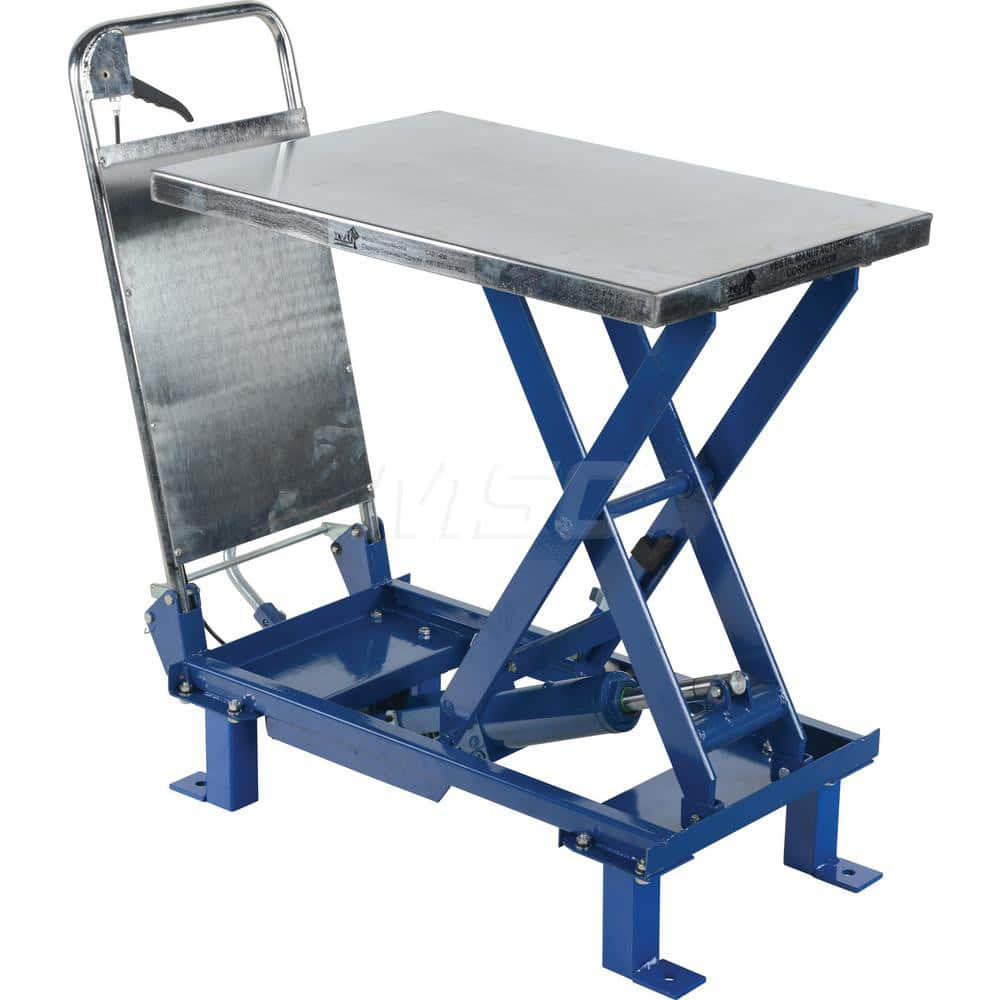 Mobile Battery Lift Table: 400 lb Capacity, 8-1/2 to 28-13/16″ Lift Height, 17-3/4″ Platform Width, 27-5/8″ Platform Length