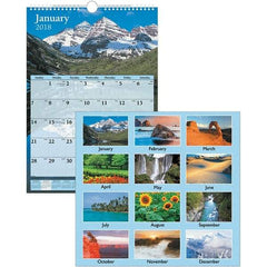 AT-A-GLANCE - 12 Sheet, 12 x 17", Wall Calendar - Scenic - A1 Tooling