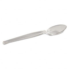 Dixie - Plastic Cutlery, Heavyweight Teaspoon, Crystal Clear, 6", 1000/Carton - A1 Tooling