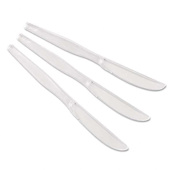 Dixie - Heavyweight Polystyrene Cutlery, Knives, Clear, 1000/Carton - A1 Tooling