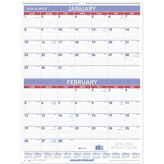 AT-A-GLANCE - 6 Sheet, 22 x 29", Wall Calendar - Blue & White - A1 Tooling