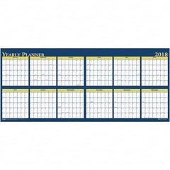 House of Doolittle - 1 Sheet, 60 x 26", Erasable Wall Planner - Yellow & Blue - A1 Tooling