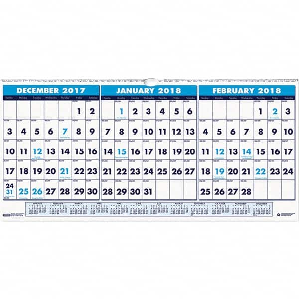 House of Doolittle - 4 Sheet, 23-1/2 x 12", Wall Calendar - A1 Tooling