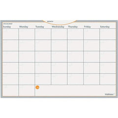 AT-A-GLANCE - 12 Sheet, 18 x 12", Erasable Wall Calendar - Gray, White & Orange - A1 Tooling