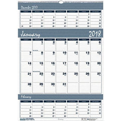 House of Doolittle - 12 Sheet, 12 x 17", Wall Calendar - Blue & Gray - A1 Tooling