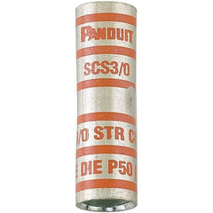 Panduit - 3/0 AWG Compatible, Noninsulated, Crimp-On Butt Splice Terminal - Red - A1 Tooling