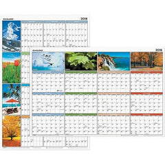 AT-A-GLANCE - 1 Sheet, 24 x 36", Erasable Wall Calendar - Seasons in Bloom - A1 Tooling