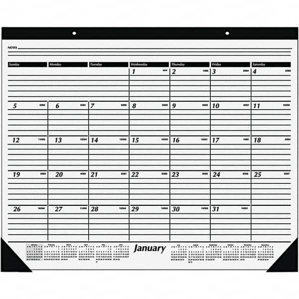 AT-A-GLANCE - 12 Sheet, 24 x 19", Desk Pad Calendar - White - A1 Tooling