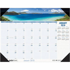 House of Doolittle - 12 Sheet, 22 x 17", Desk Pad Calendar - Coastlines - A1 Tooling